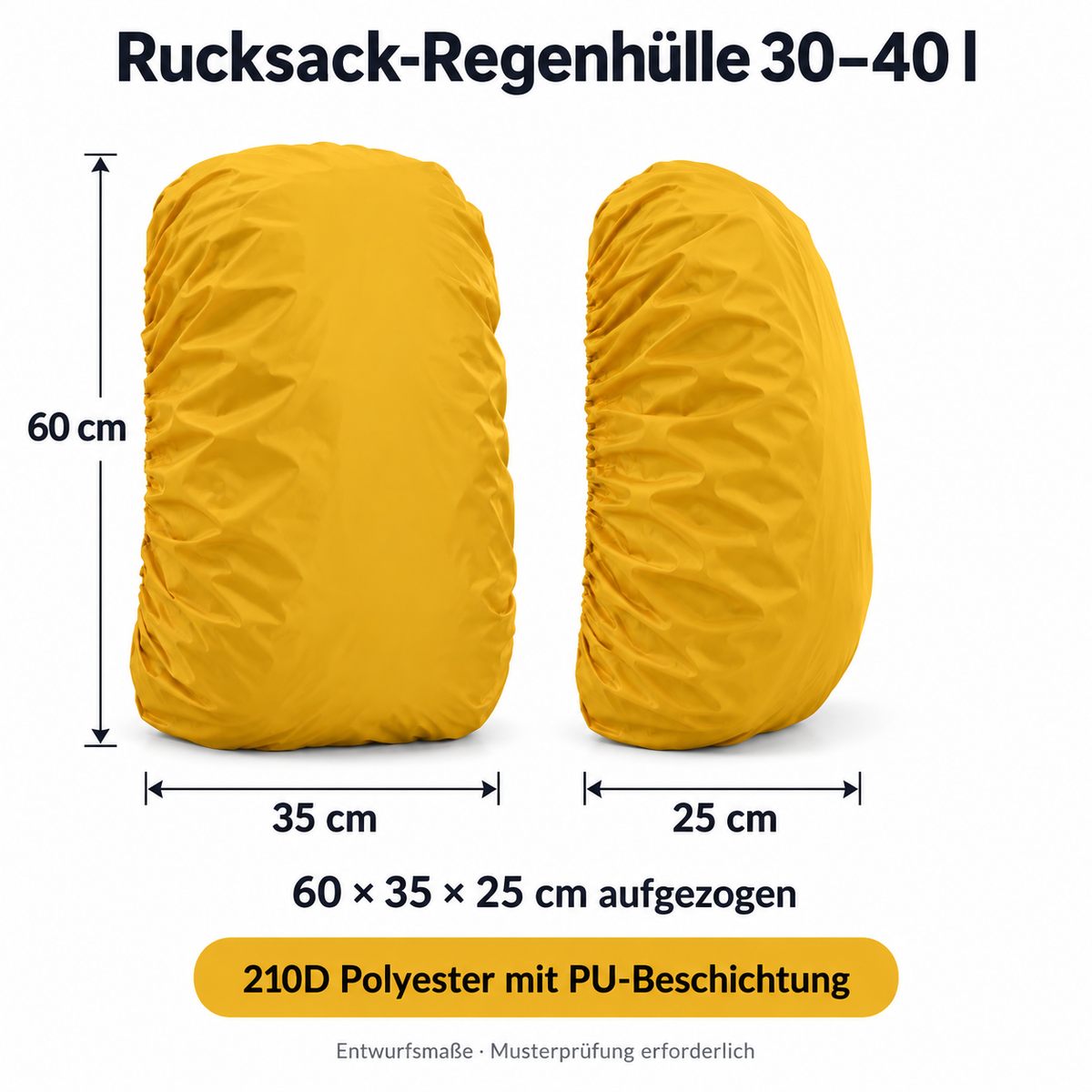 Rucksack-Regenhülle 30–40 l