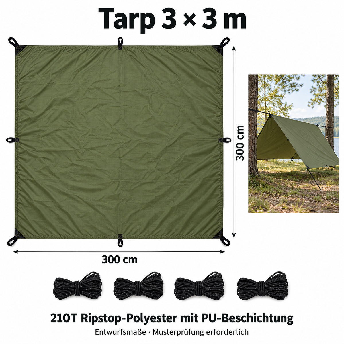 Tarp 3 × 3 m