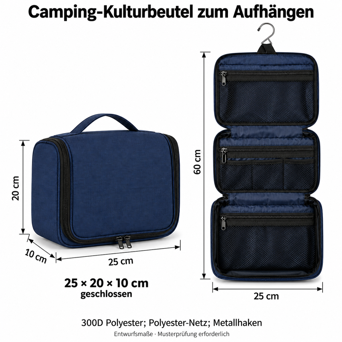 Camping-Kulturbeutel zum Aufhängen