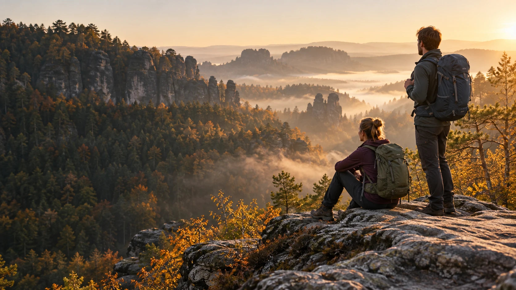 Wanderpause im Elbsandsteingebirge