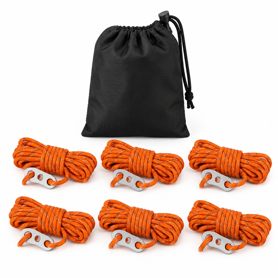 Abspannleinen-Set, 6-teilig