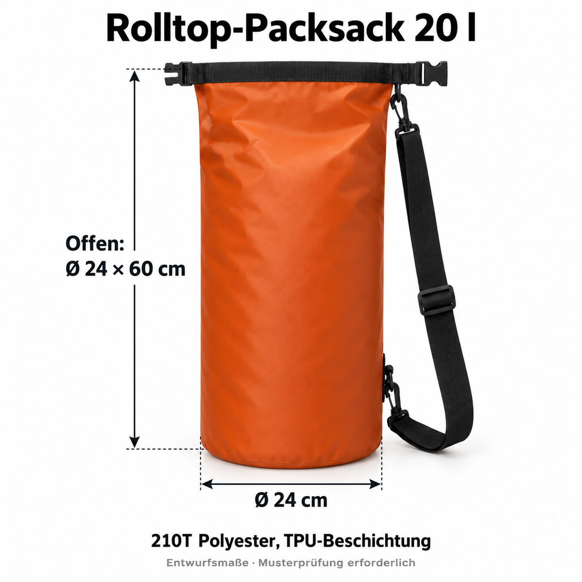 Rolltop-Packsack 20 l
